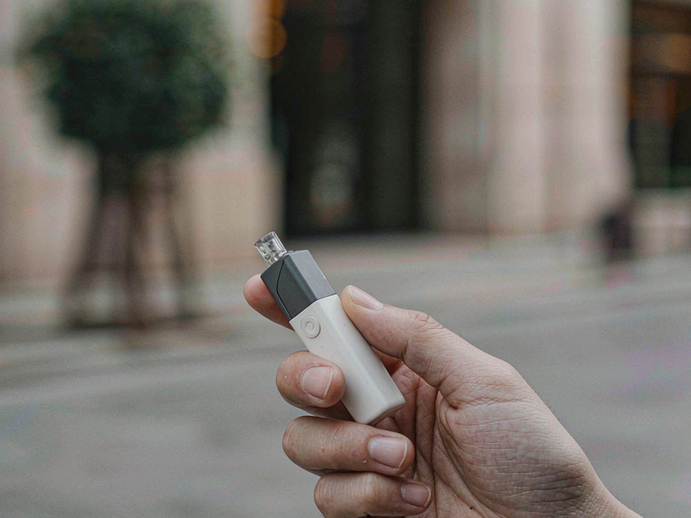 Restocking VapeCon products in Brussels — premium tier